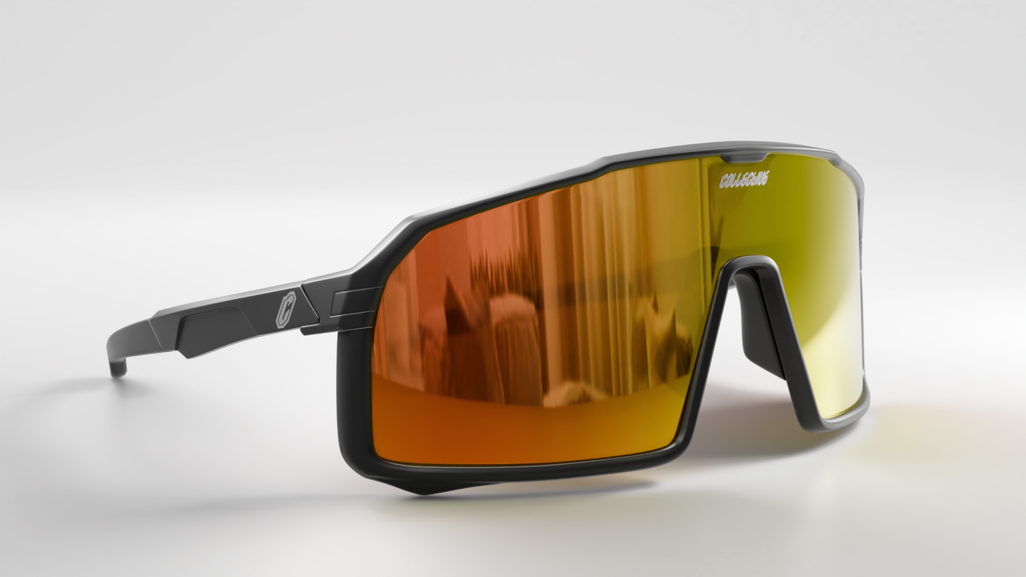 Collective Epsilon Sunglasses - Black/Orange