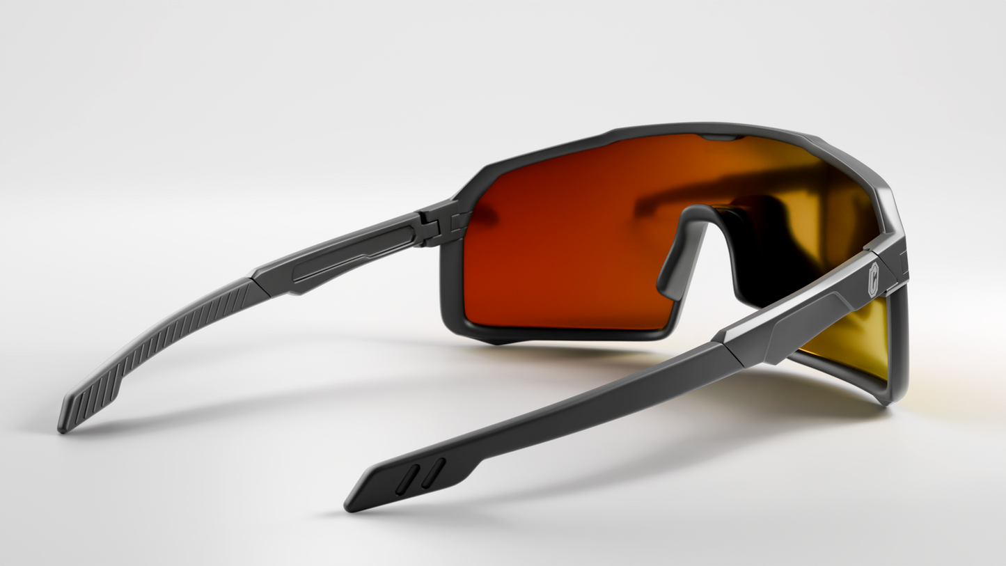 Collective Epsilon Sunglasses - Black/Orange